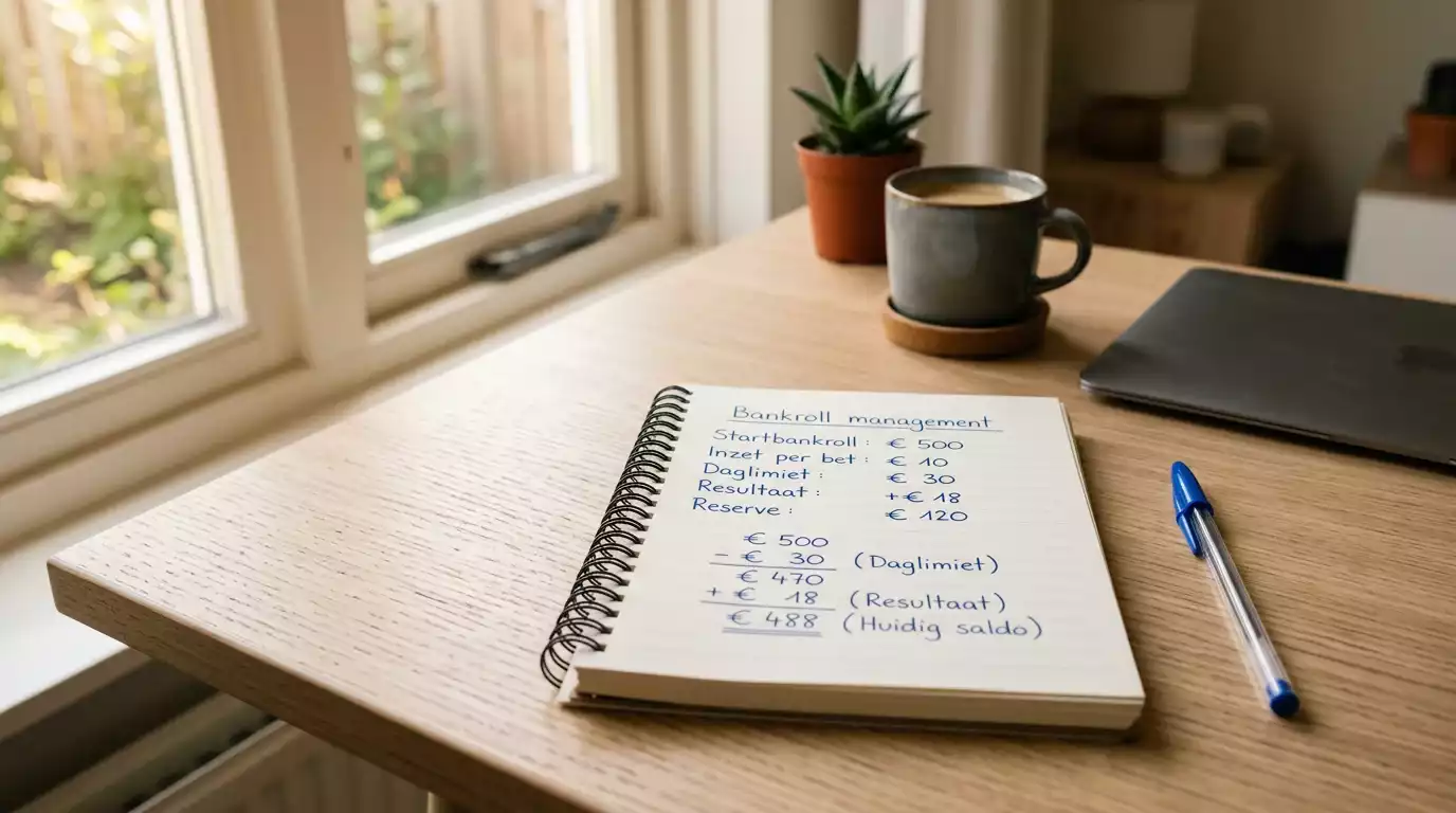 Georganiseerde portemonnee met notitieboek voor financieel beheer